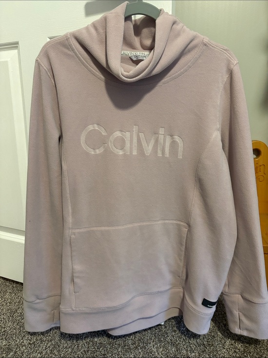 Calvin Klein Tops - Calvin Klein Mauve Logo Funnel-Neck Pullover